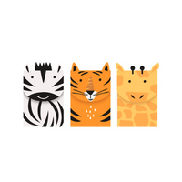 Unique 3 Pack Treat Bags Safari Animals
