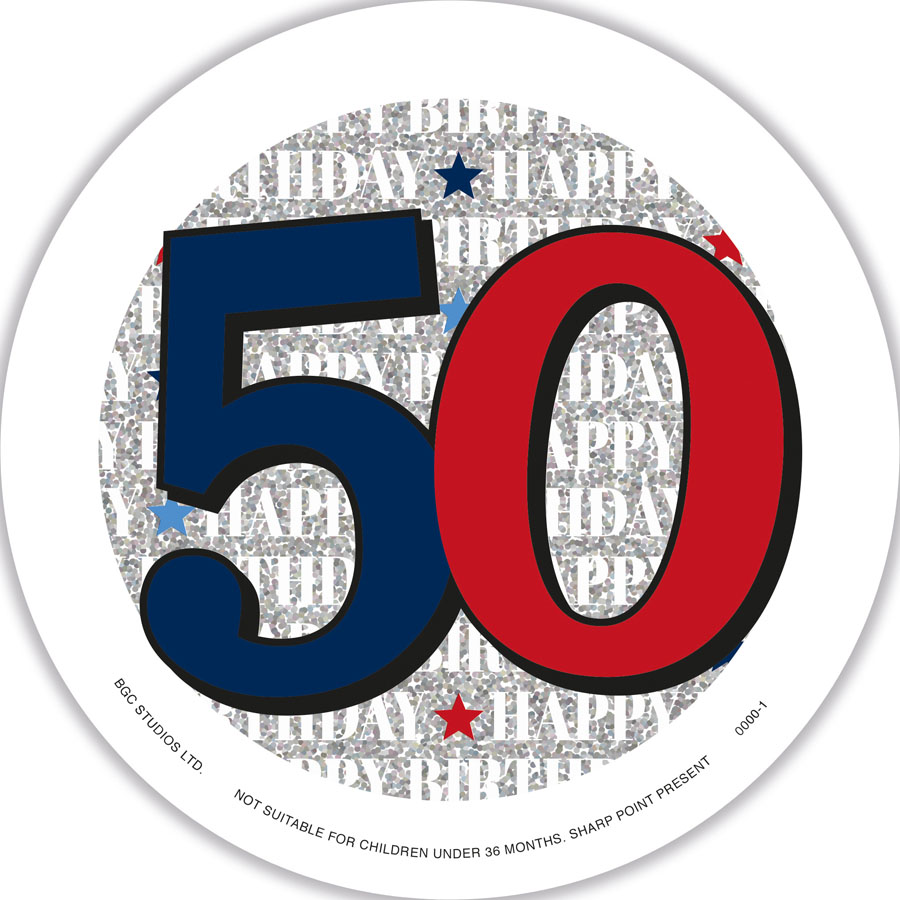 Big Badges Age 50 Male 6pk