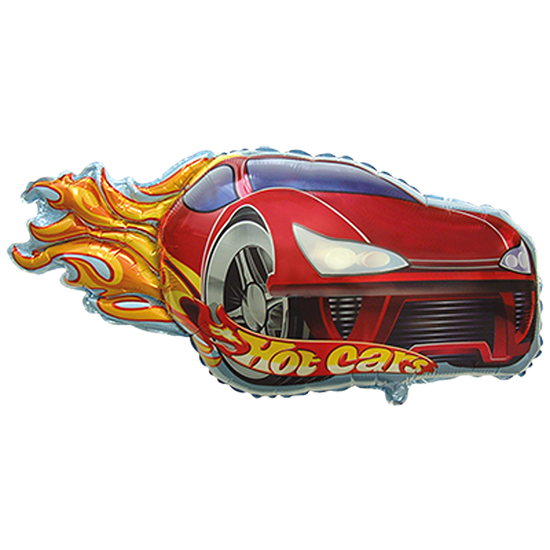 Flexmetal Foil Balloon Blue Hot Cars 16"