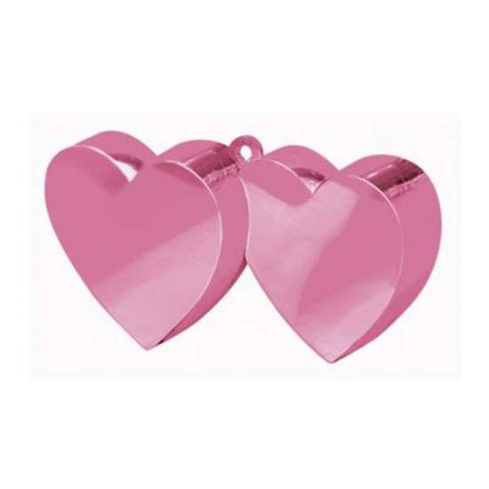 Amscan Balloon Weight Double Heart Pink 170g