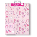 Simon Elvin Folded Wrap & Tags Baby Girl 12pk