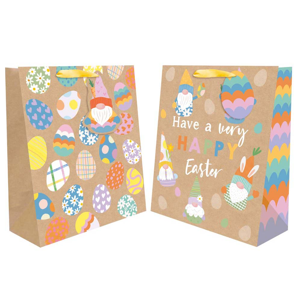 Tallon 12 Pack Gift Bag Easter Kraft Large