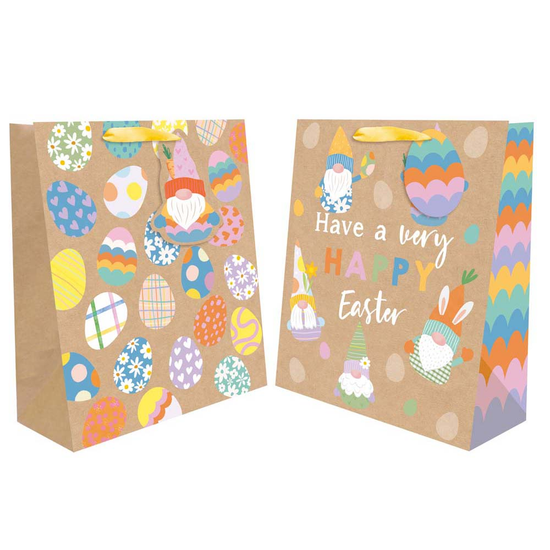 Tallon 12 Pack Gift Bag Easter Kraft Large