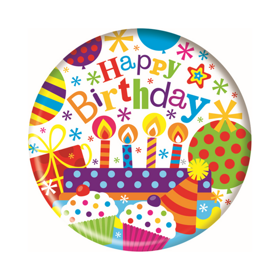 Happy Birthday Jumbo Badge 150mm