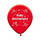 8pk Latex Balloons 40th Anniversary