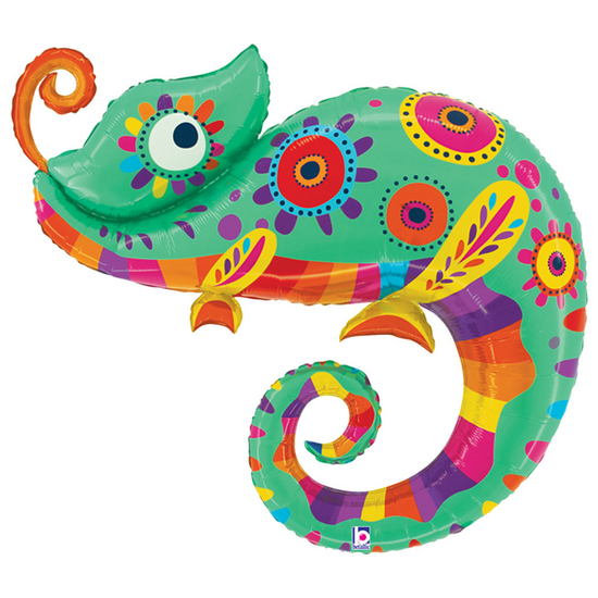 Colourful Chameleon 39" Large Foil Balloon