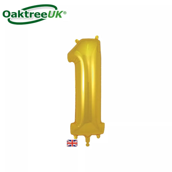 Oaktree Foil Balloon Gold 34" Number 1