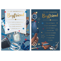 Poppyhill 12 Pack Cards C50 Birthday Boyfriend