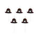 PartyDeco 5 Pack Party Candle Pirate