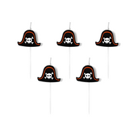 PartyDeco 5 Pack Party Candle Pirate