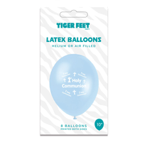 1st Communion Boy Latex Balloons 6 x 8pk