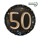 Grabo Age 50 Black & Gold 18" Foil Balloon