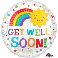 Anagram Foil Balloon 18" Round Get Well Happy Sun