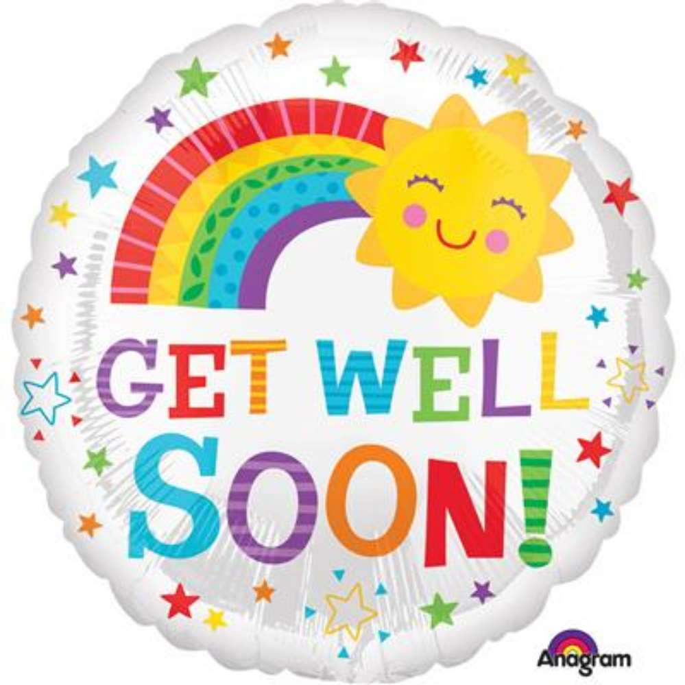 Anagram Foil Balloon 18" Round Get Well Happy Sun
