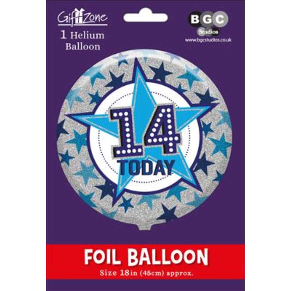 Age 14 Male 18" Foil Balloon