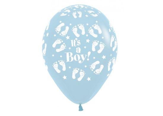 Sempertex It's A Boy Footprint 12" Latex 25pk