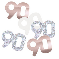 Rose Gold Glitz 90th Birthday Foil Confetti 14g