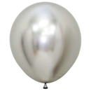 Sempertex Reflex Silver 18" Latex Balloons 15pk