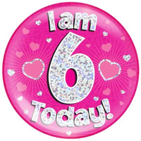 Oaktree Badge 6 Today Pink Jumbo 6