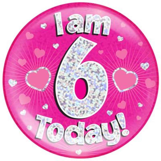 Oaktree Badge 6 Today Pink Jumbo 6
