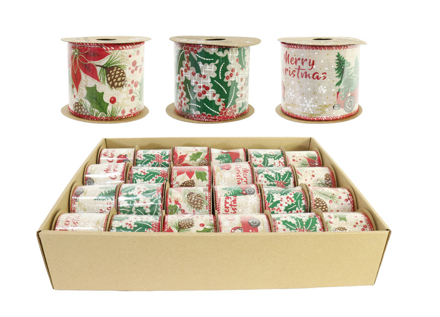 Uncle Bills 24 Pack Ribbon Vintage Wire Edged 2.7m