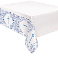 Unique Tablecover Blue Holy Cross 54x84