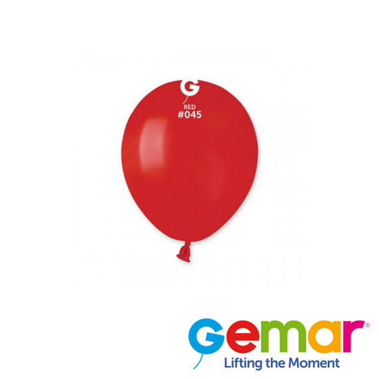 Gemar Standard Red 5" Latex Balloons 50pk
