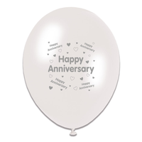 6 x 8pk Latex Balloons Your Anniversary
