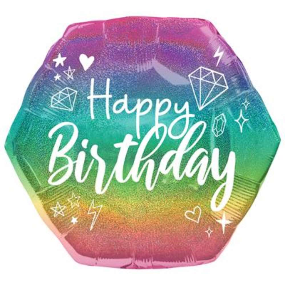 Anagram Rainbow Sparkle 23" Foil Balloon