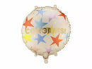 PartyDeco 14-inch foil balloon with "Congrats" lettering, shiny metallic surface, ideal for celebration decorations.