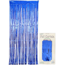 Door Curtain Foil 90cm x 2.4m Metallic Blue