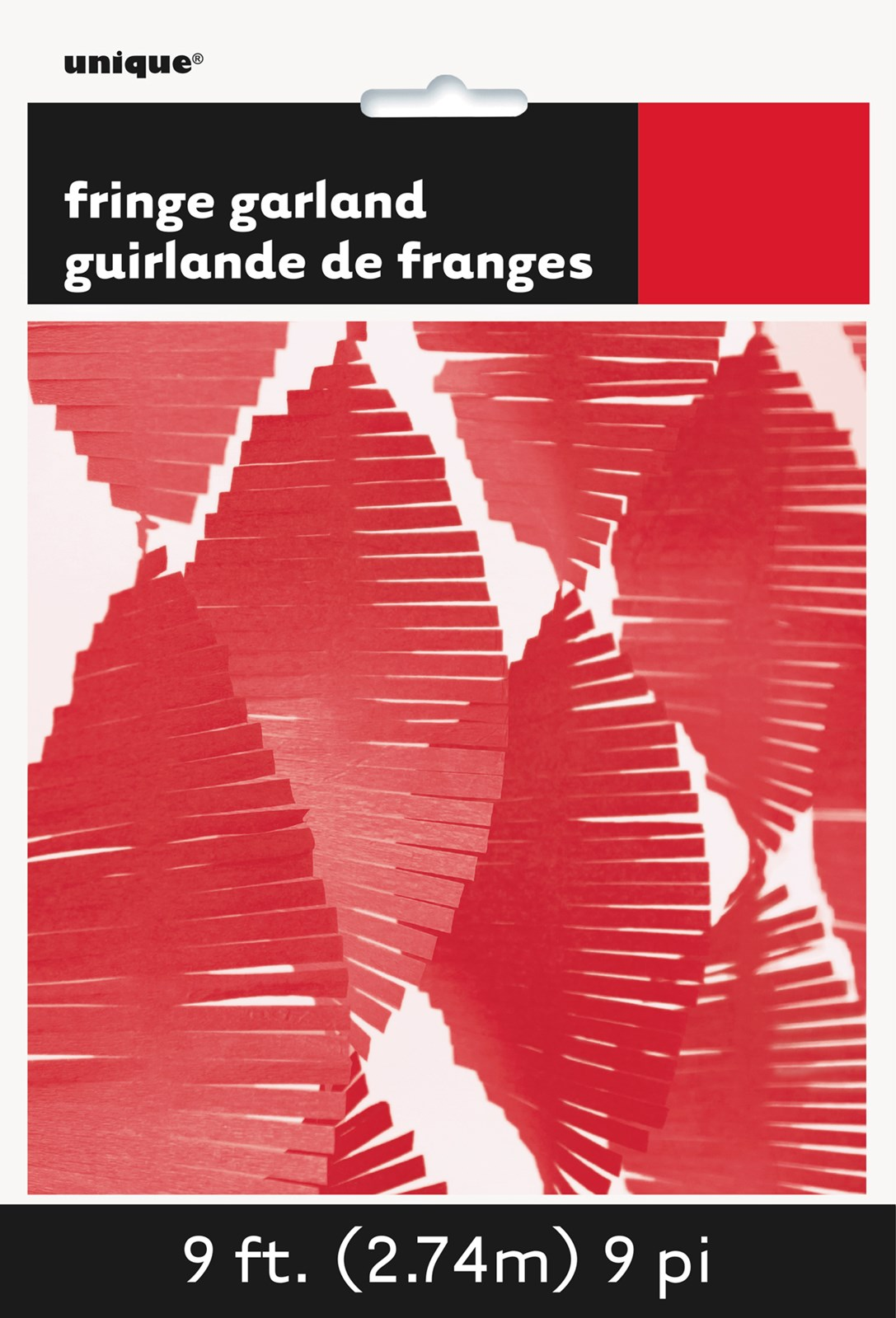 Fringe Garland 9ft Red