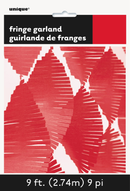 Fringe Garland 9ft Red