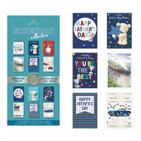Poppyhill Flatbox Open C50 for Father's Day, 12-pack of 12x12-inch flat gift boxes, open with flaps visible.