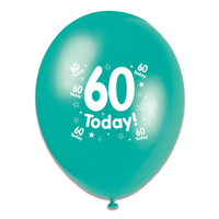 Tiger Feet Age 60 Birthday 10" Balloons 6x8pk