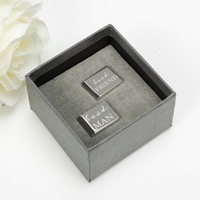 Widdop Amore Best Man cufflinks, 15x18x22mm, featuring elegant metallic design for formal clothing accessories.