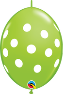 Qualatex Polka Dots Lime Green 12" Latex 50pk
