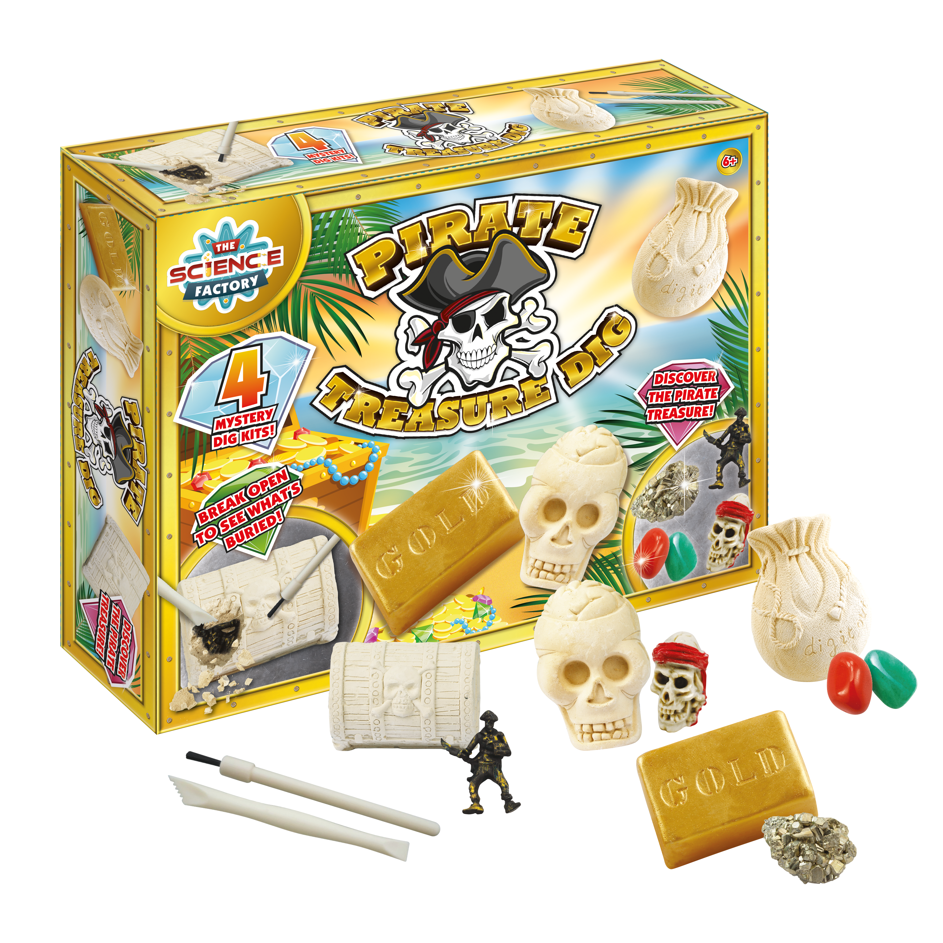Nixy 4 in 1 Dig Kit Pirate Treasure