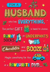 Regal 6 Pack C75 Cards Christmas Husband