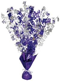 Unique Glitz Centrepiece Age 100 Purple