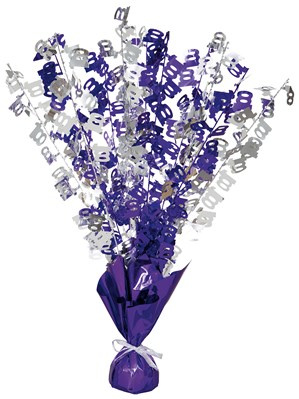 Unique Glitz Centrepiece Age 100 Purple