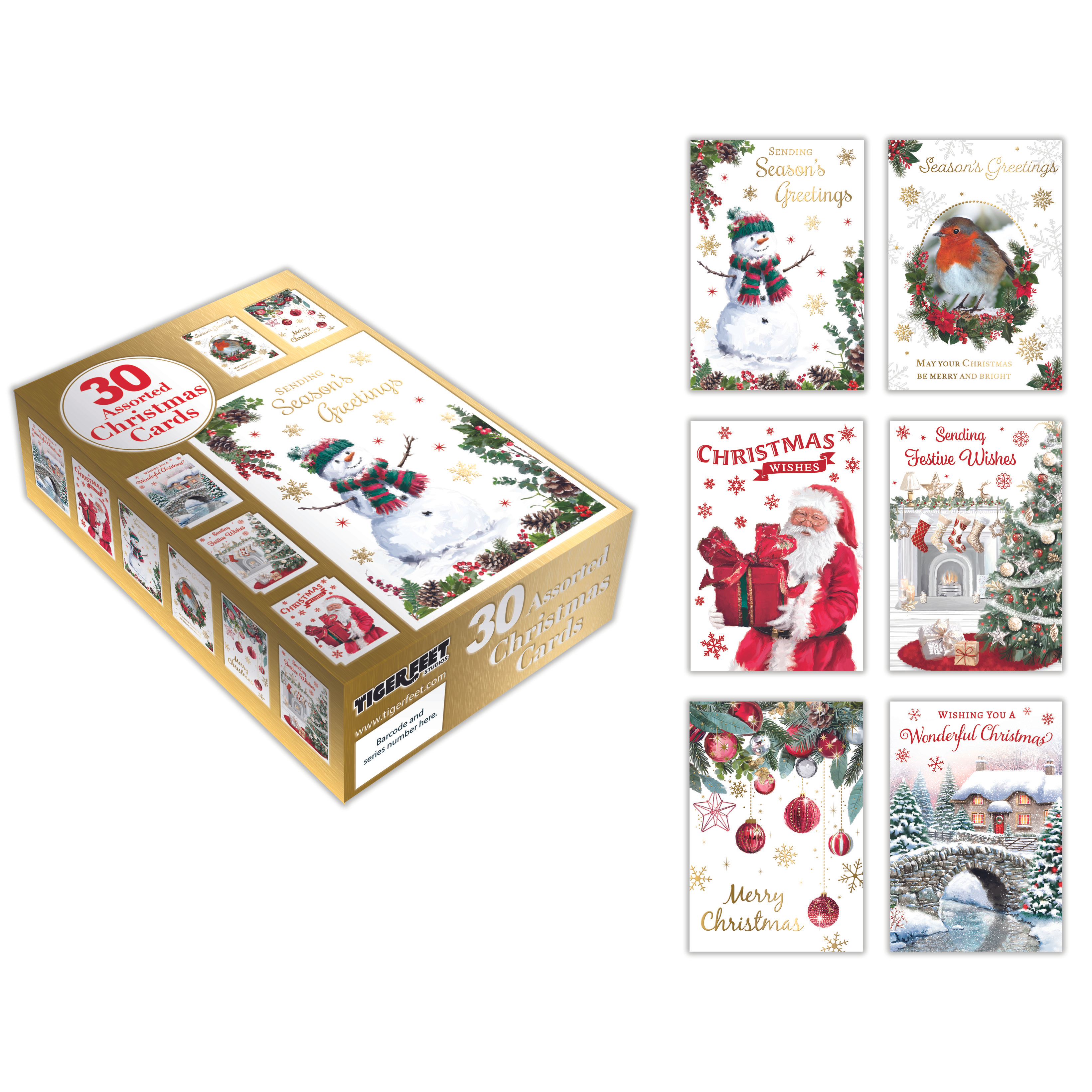 Tiger Feet C45 Christmas Boxed Open 24x30pk