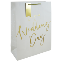 Wedding Day Script Extra Large Gift Bag 6pk