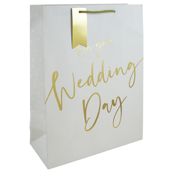 Wedding Day Script Extra Large Gift Bag 6pk