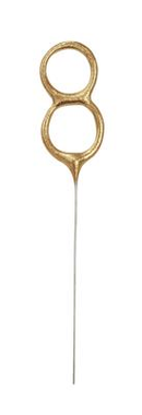 Unique Party Candle Sparkler Number 8 Gold 7