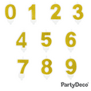 PartyDeco Party Candle Number 3 Glitter Gold 7cm