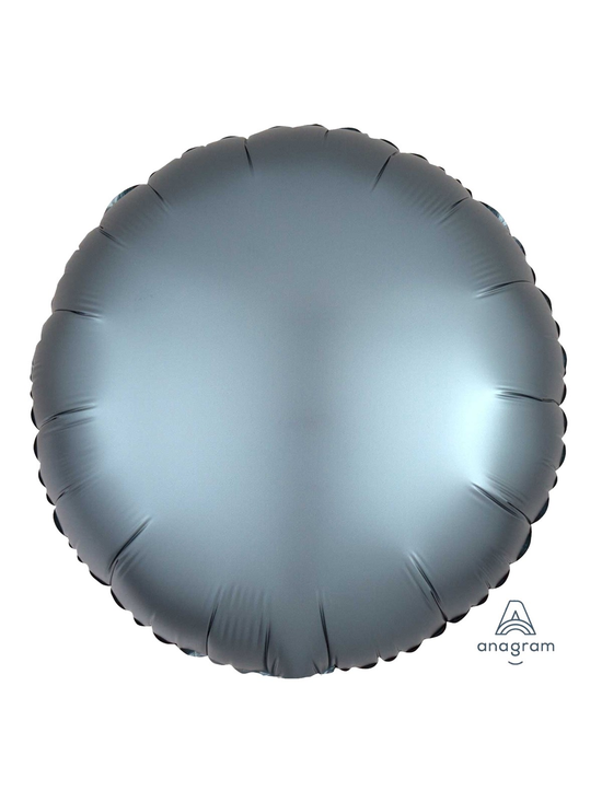Anagram Satin Luxe Steel Blue 18" Round Foil