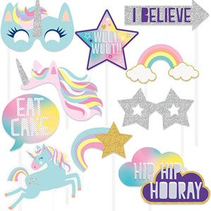 Unicorn Photo Booth Props 10pce