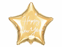 Gold Happy New Year 19" Star Foil Balloon
