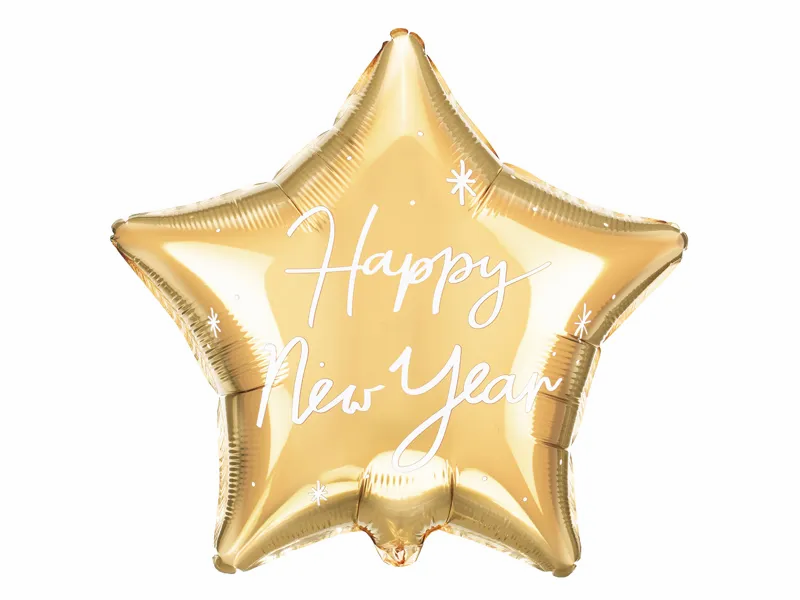 Gold Happy New Year 19" Star Foil Balloon